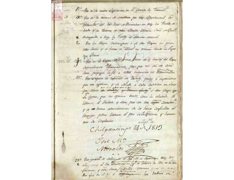 Documento Elaborado Por Jose Maria Morelos Y Pavon